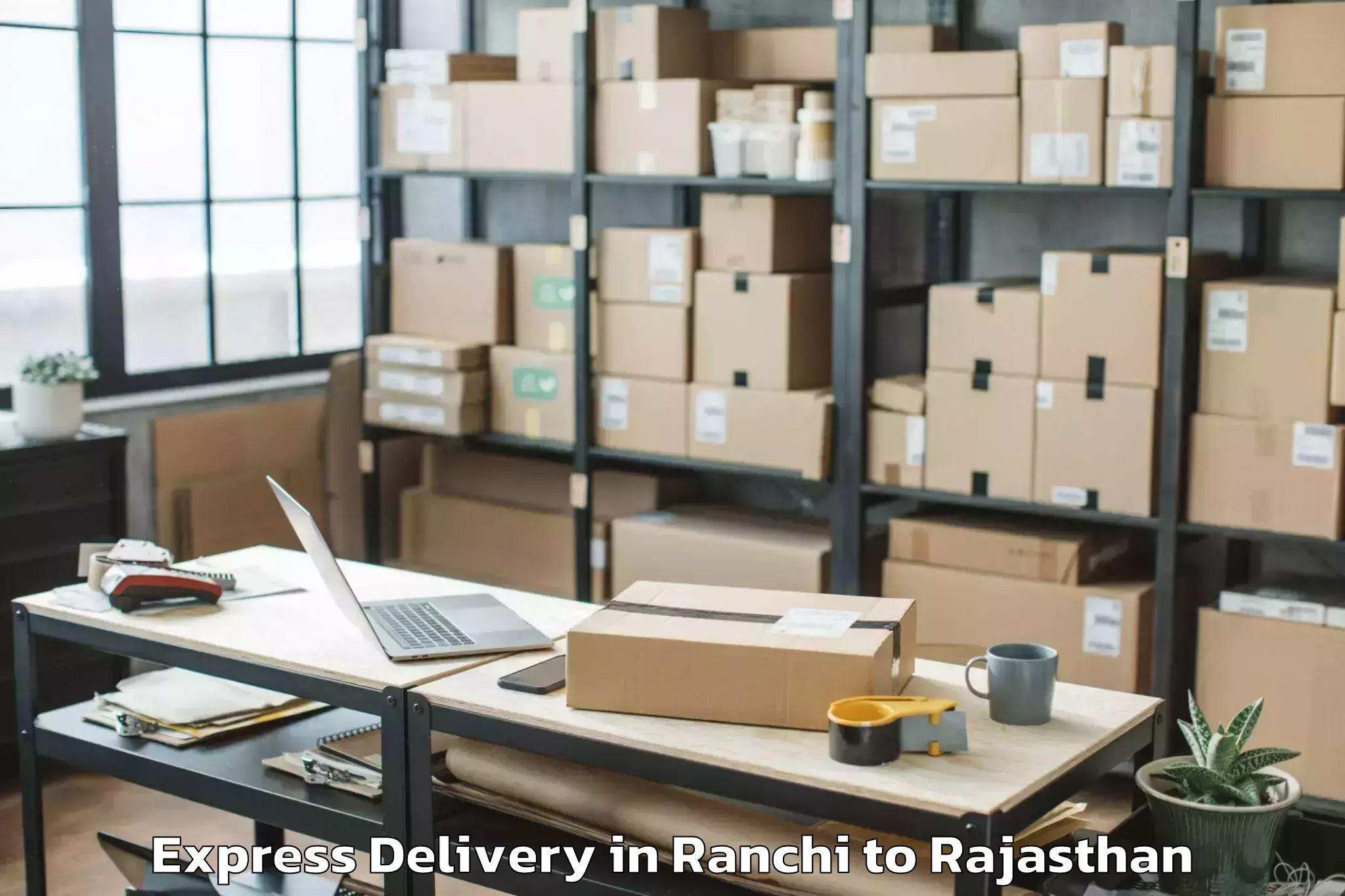 Efficient Ranchi to Udaipur Express Delivery